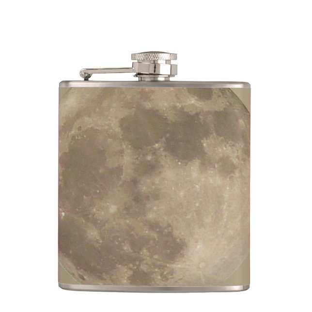 Full Moon Flask Personalized Moon Flask Moon Gifts (Front)