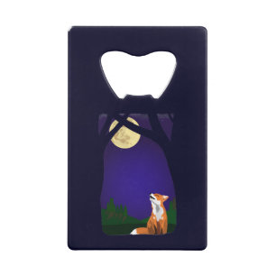 Full moon fox credit card bottle opener