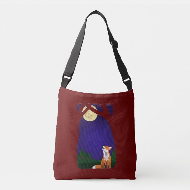 Full moon fox crossbody bag (Front)