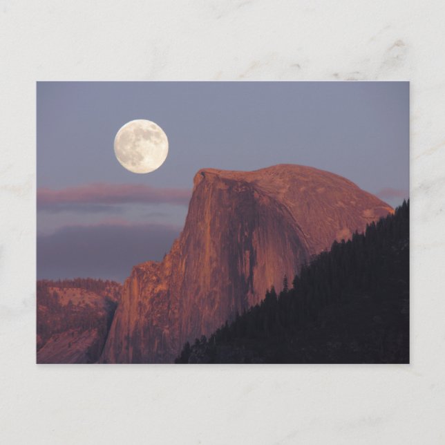 Full Moon Half Dome Postcard (Front)
