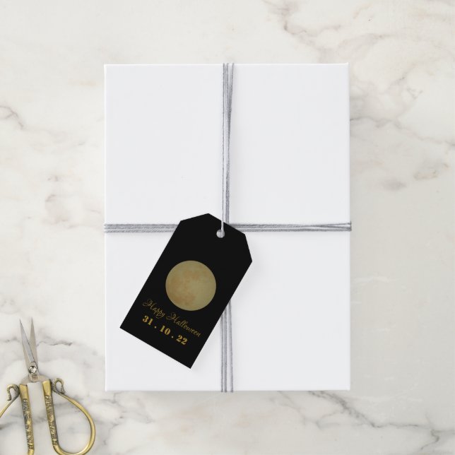 Full Moon, Halloween Gift Tags (With Twine)