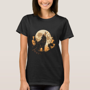 Full Moon Howling Wolf Wolves 3 T-Shirt