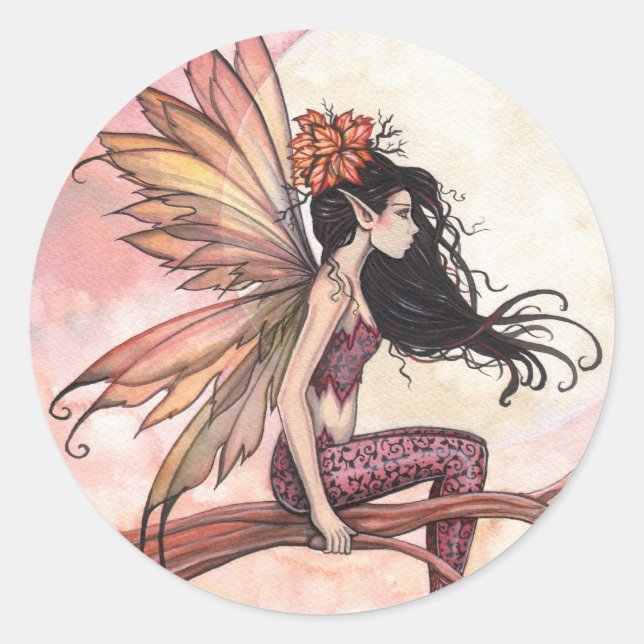 Full Moon in Autumn Fairy Stickers (Front)