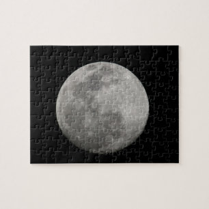 Full moon in black and white. Credit as: Arthur Jigsaw Puzzle