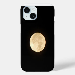 Full Moon in Black Sky iPhone 15 Case