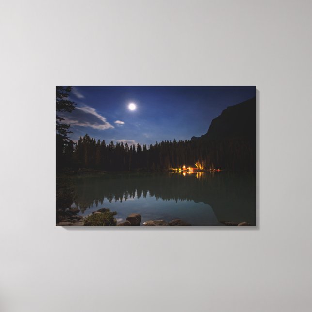 Full Moon | Lake Louise, Canada Canvas Print (Front)