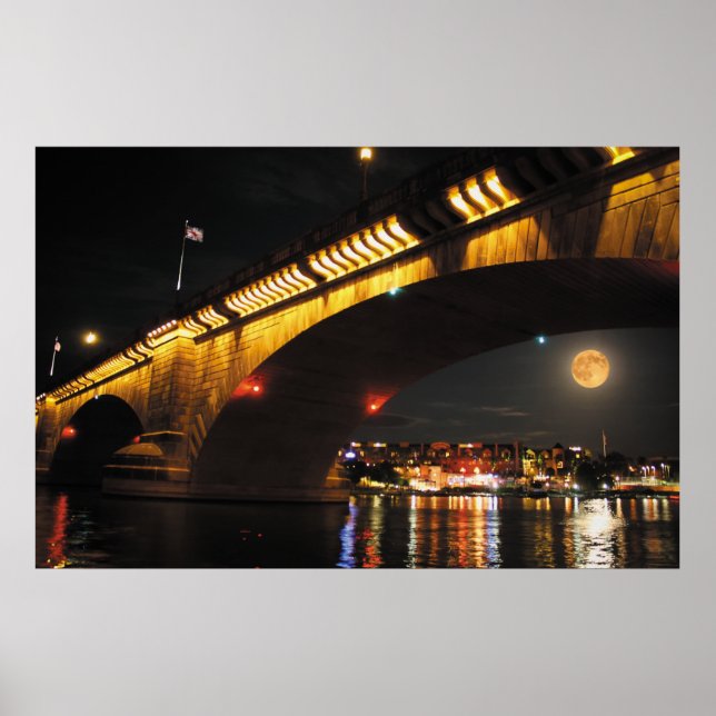 Full Moon London Bridge Poster (Front)