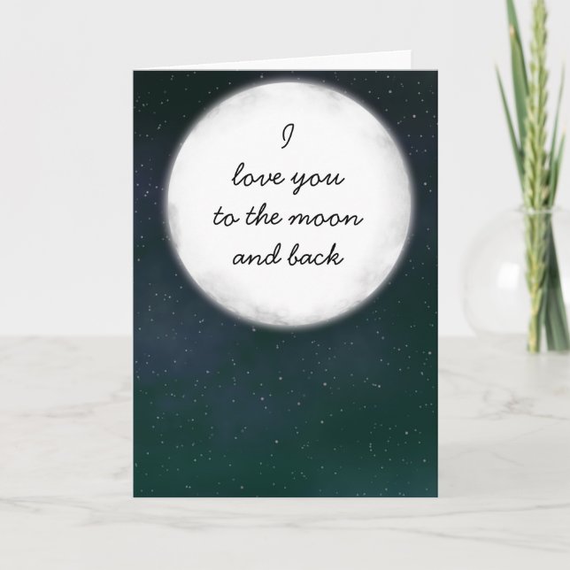 Full Moon Love You Card (Front)