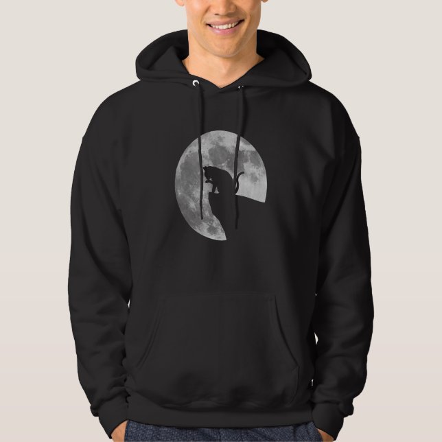 Full Moon Luna Cat Hoodie (Front)