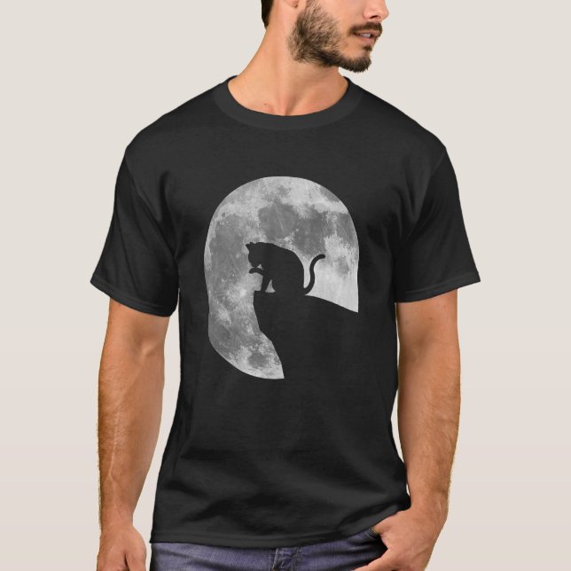 Full Moon Luna Cat T-Shirt (Front)
