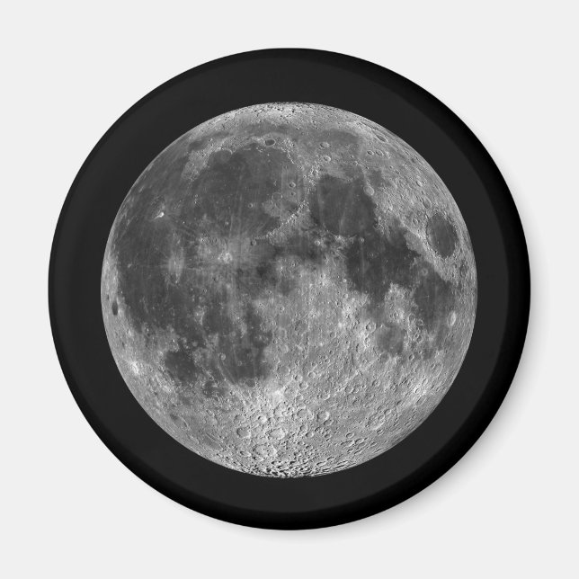Full Moon Lunar Images from Outer Space Magnet (Front)