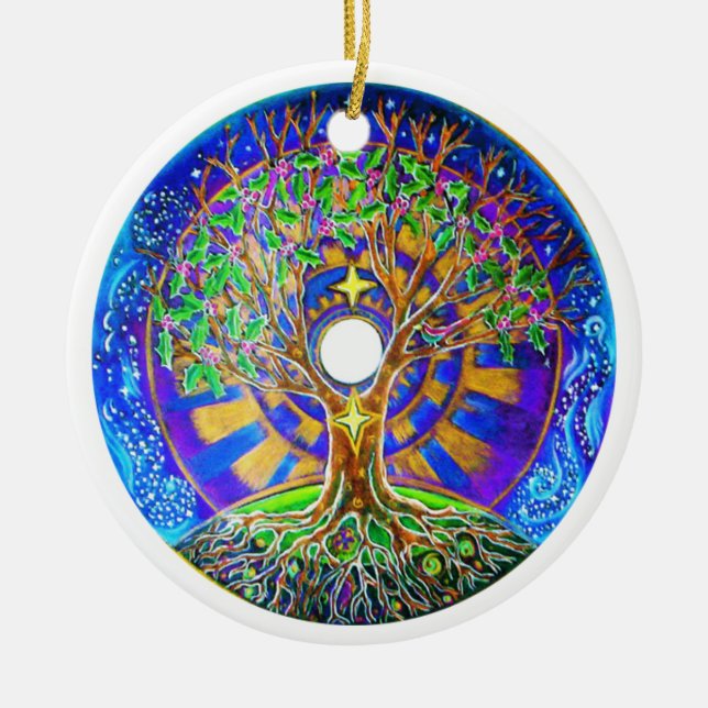 Full Moon Mandala Ornament (Front)