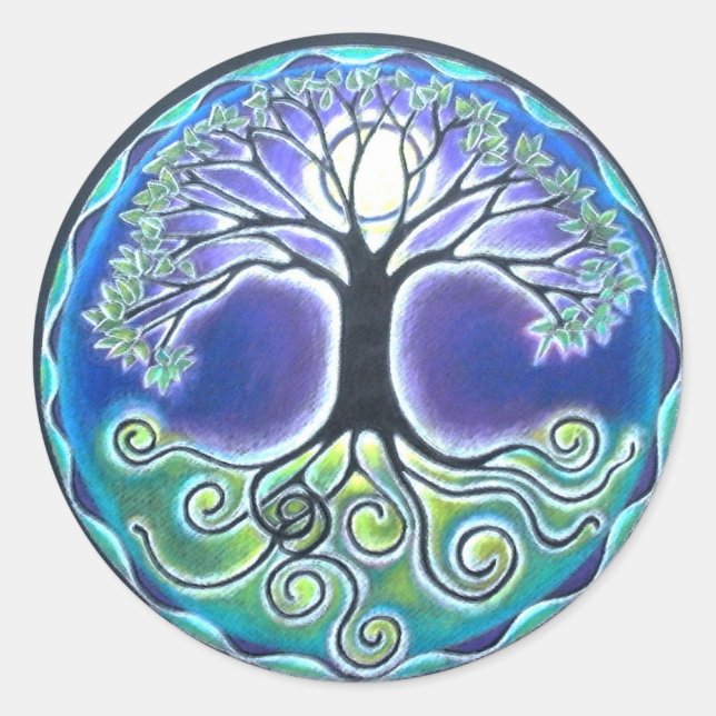 Full Moon Mandala Sticker (Front)