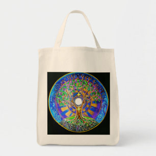 Full Moon Mandala Tote Bag