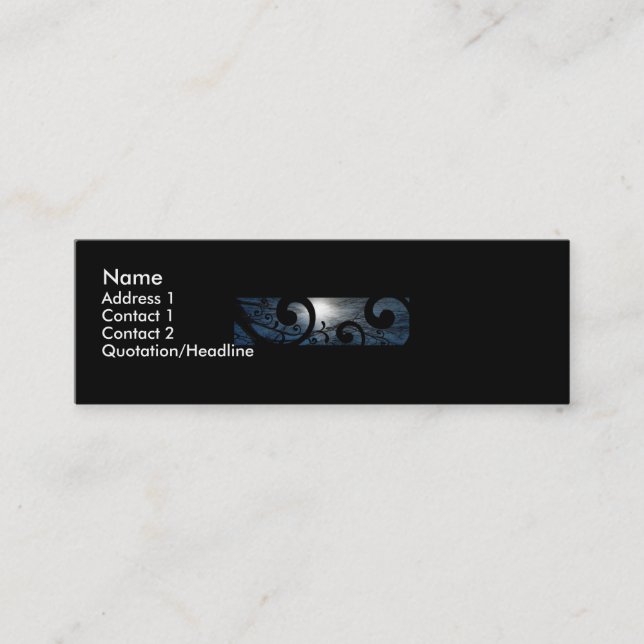 Full Moon Mini Business Card (Front)
