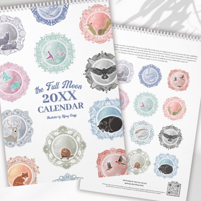 Full Moon Names Any Year Illustrated Art Calendar (Creator Uploaded)