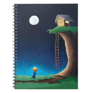 Full Moon Night Sky Spiral Notebook