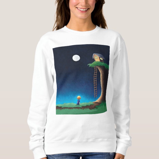 Full Moon Night Sky  Sweatshirt (Front)