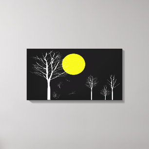 Full Moon Night Wrapped Canvas