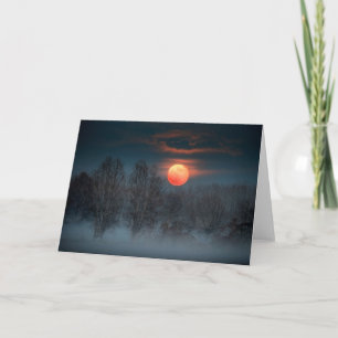 Full Moon   November in Scalenghe, Italy Card