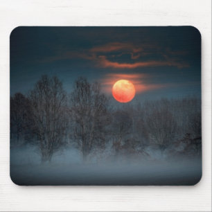 Full Moon November in Scalenghe, Italy Mouse Pad