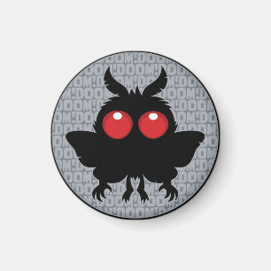 Full Moon Of Doom Cute Mothman Cryptid Magnet