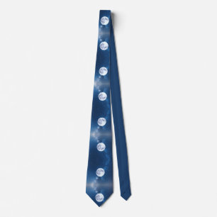 Full Moon on a Blue Starry Sky Tie