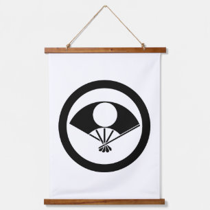 Full moon on fan in circle hanging tapestry