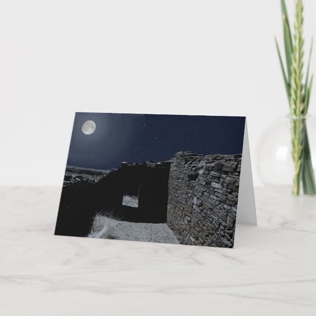 Full Moon Over Chaco Card (Front)