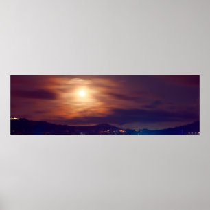 Full Moon over Franklin, Tennessee Poster