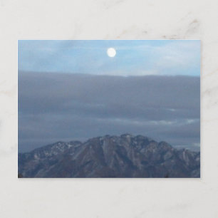 Full Moon Over Mt. Olympus Utah Postcard
