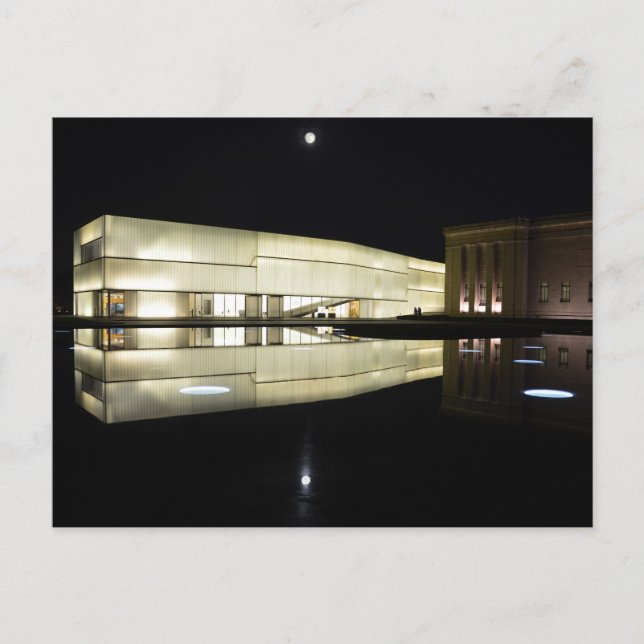 Full Moon over Nelson-Atkins Museum of Art Postcard (Front)