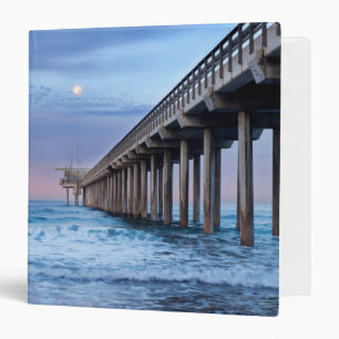 Full moon over pier, California Binder