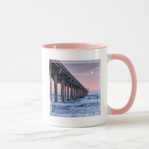 Full Moon Over Scripps Pier Mug