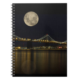 Full Moon Over the Bay Bridge Notebook