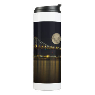 Full Moon Over the Bay Bridge Thermal Tumbler