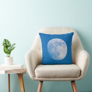 Full Moon Over The City Of Montreal Throw Pillow