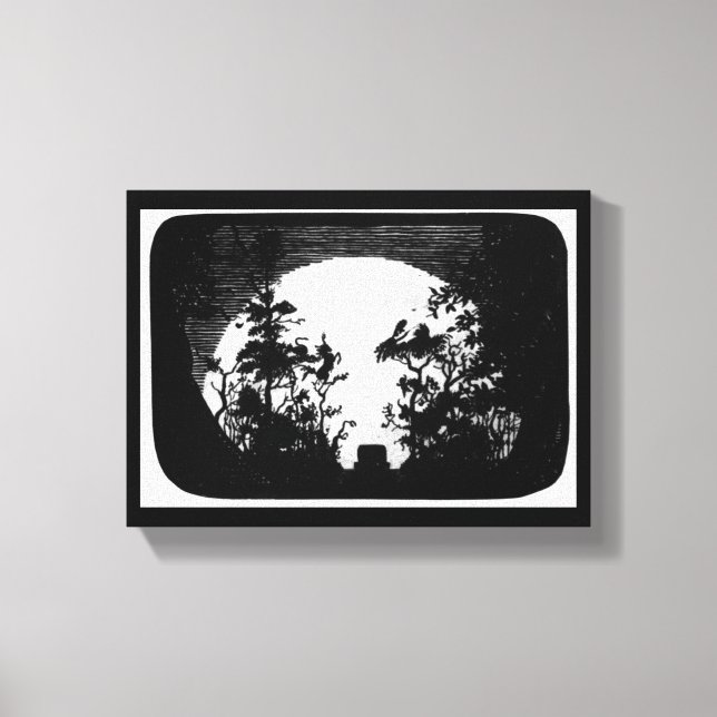 Full Moon over the Graveyard -- Canvas Print (Front)
