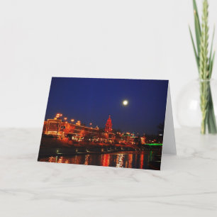 Full Moon Over The Kansas City Plaza Greeting Card