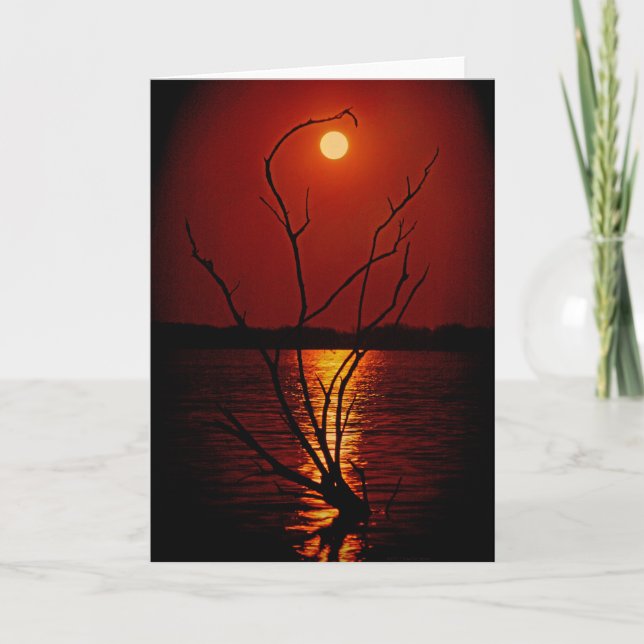 Full Moon Over the Lake notecard (Front)