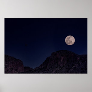 FULL MOON OVER THE MOUNTAIN POSTER