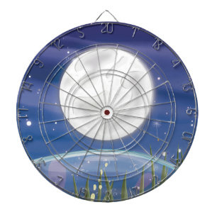 Full Moon over the Pond Dartboard