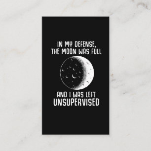 Full Moon Pagan Witch Wiccan Quote Business Card