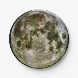 Full Moon Paper Paper Plate