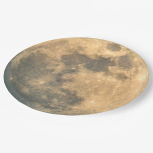 Full Moon Paper Plate