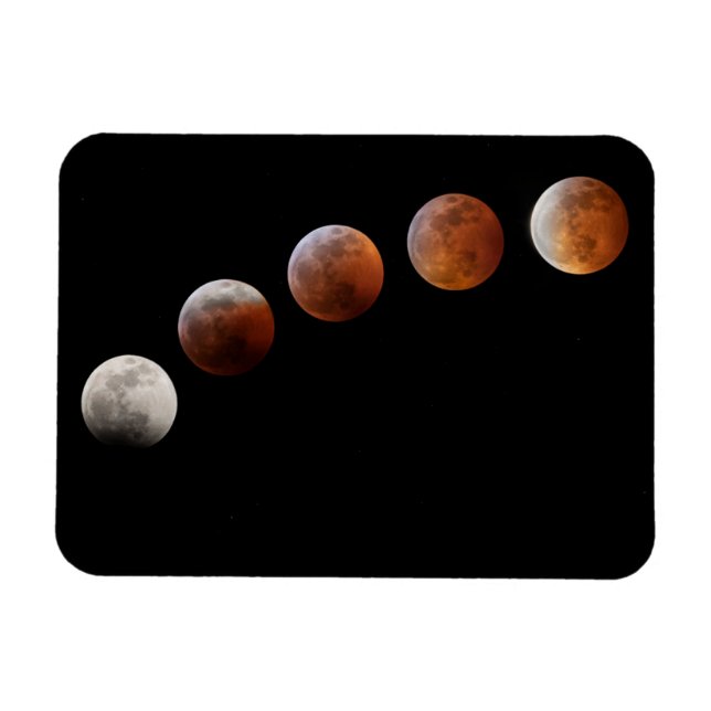 Full Moon Phases Total Lunar Eclipse | Colorado Magnet (Horizontal)