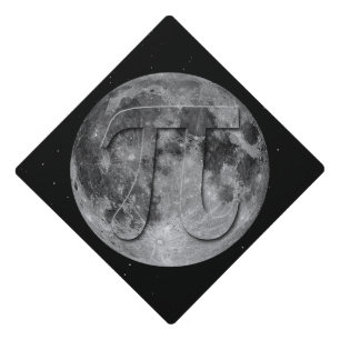 Full Moon Pi Day Fun Graduation Cap Topper