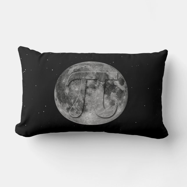 Full Moon Pi Day Fun Lumbar Pillow (Front)