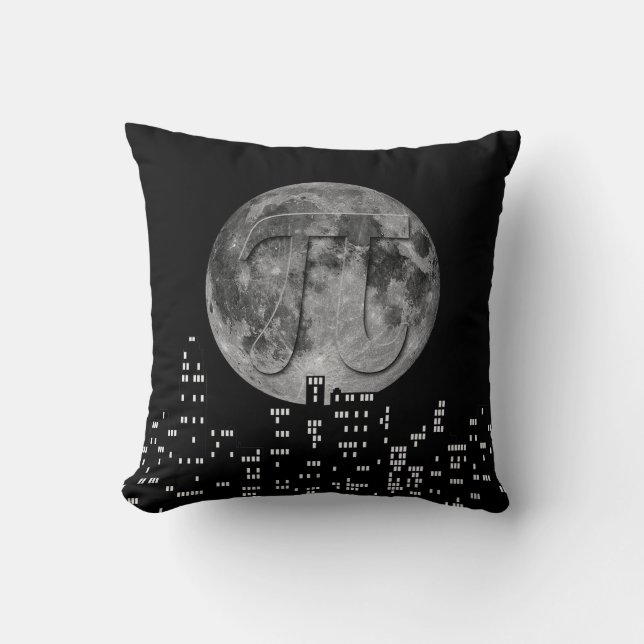 Full Moon Pi In The Sky Throw Pillow (Front)