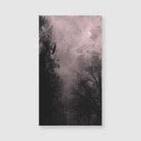 Full Moon Red Haunted Sky and Ravens Business Card